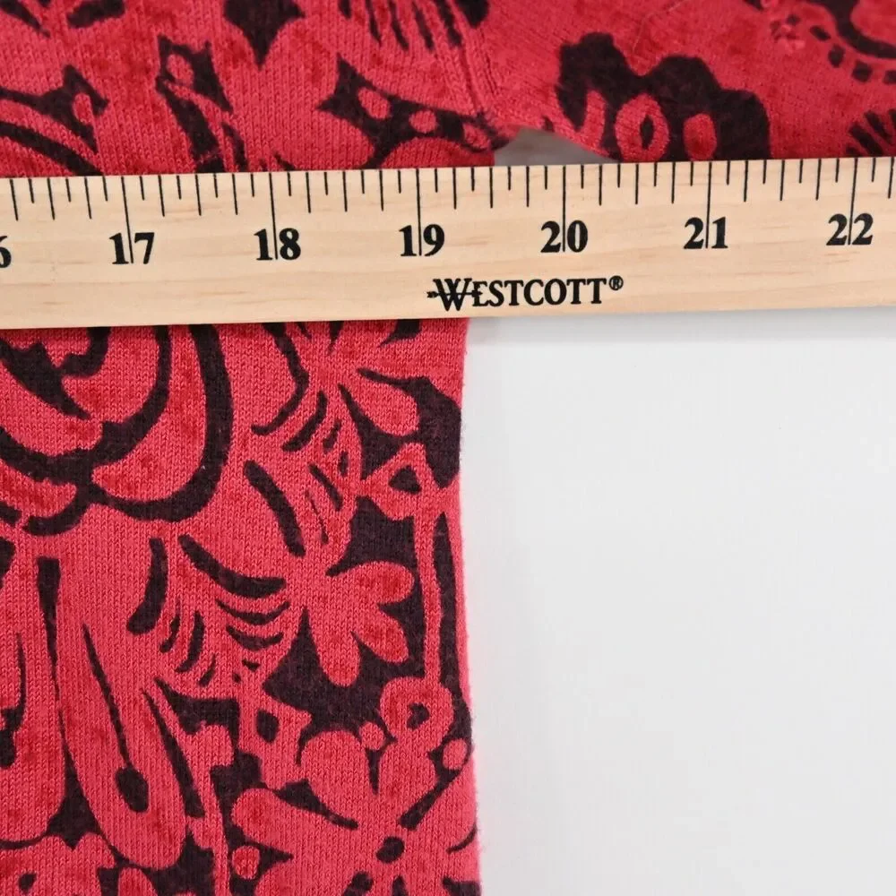 DESIGUAL Dress Womens Sz M Red Geometric Boho Lightweight Katy Tunic Long Sleeve